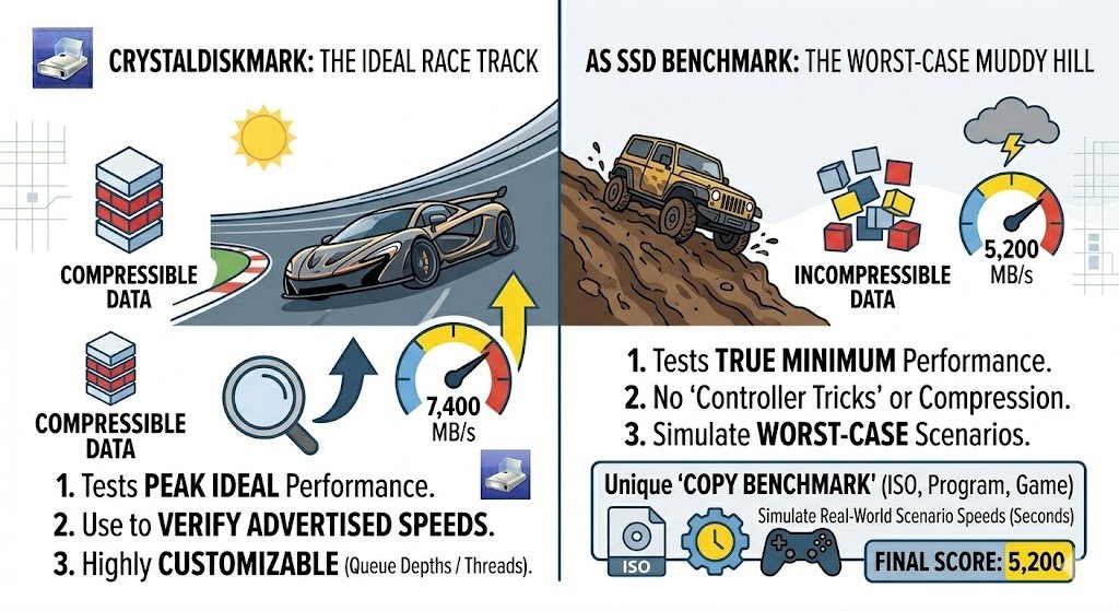 CrystalDiskMark vs AS SSD Benchmark: Which Speed Test is Better? (2026 Guide)